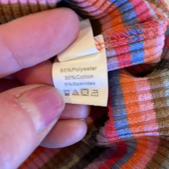 SHEIN, Button Front Striped Crop Top, Sz Sm, NWOT - Picture 4 of 4